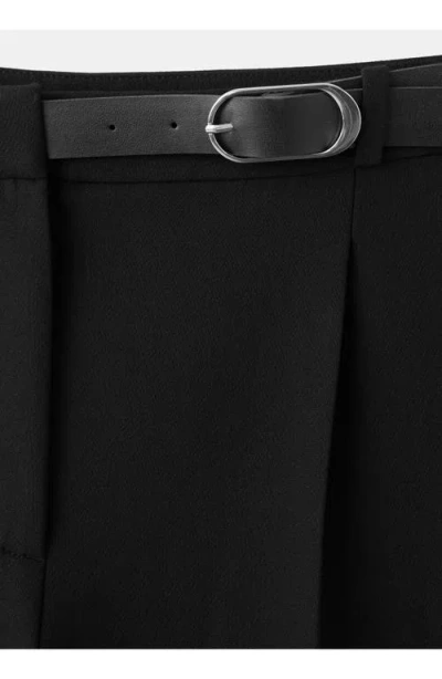 Mango Selection Pleat Front Straight Leg Pants In Black