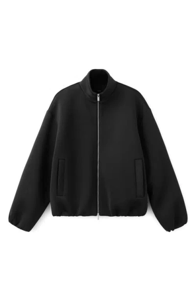 Mango Oversized Bomber Jacket In Black