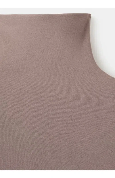Mango Seamless Turtleneck Top In Gray