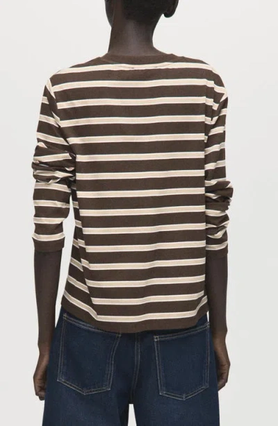 Mango Stripe Long Sleeve T-shirt In Multi