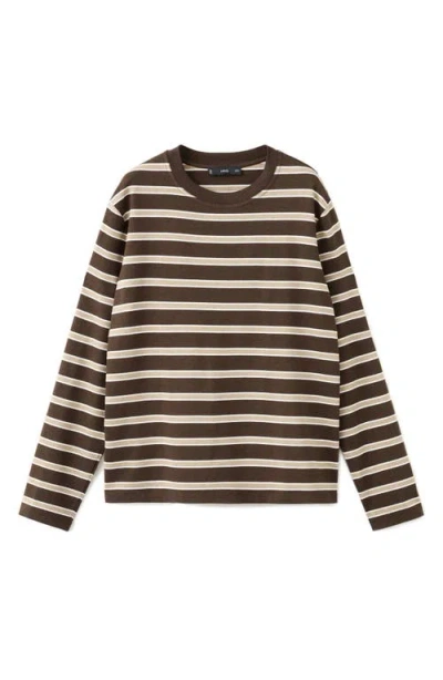 Mango Stripe Long Sleeve T-shirt In Multi