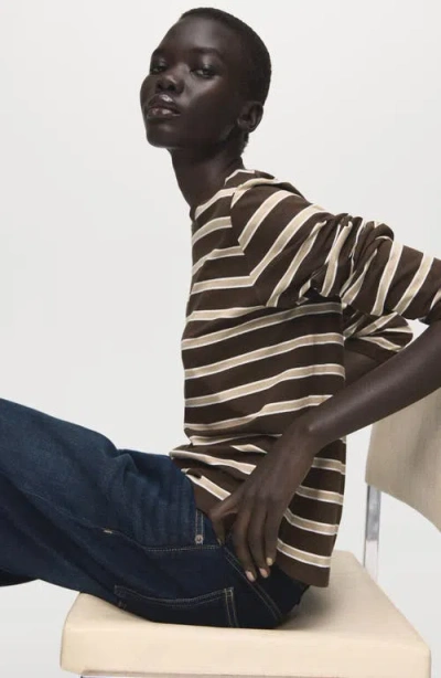 Mango Stripe Long Sleeve T-shirt In Multi