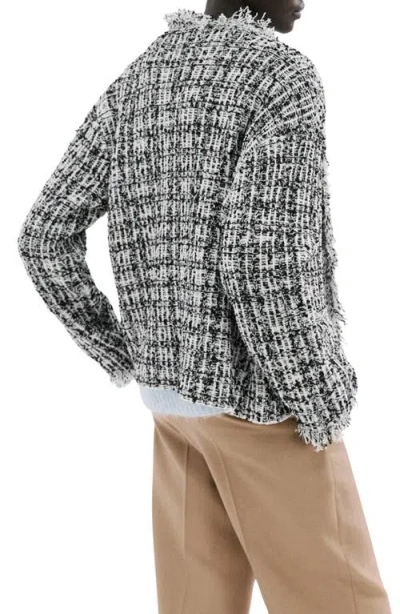 Mango Cotton Blend Tweed Jacket In Multi