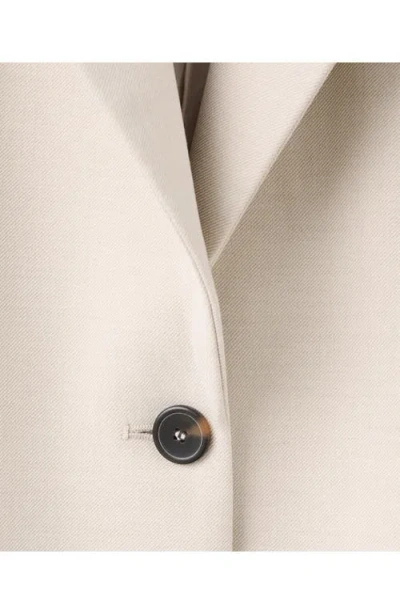 Mango Notch Collar Blazer In Neutral