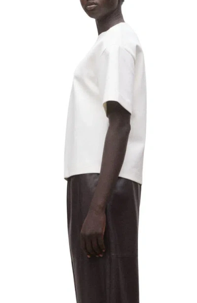 Mango Cotton Blend T-shirt In White