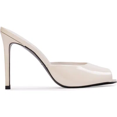 Black Suede Studio Uma 100 Mule In Neutral