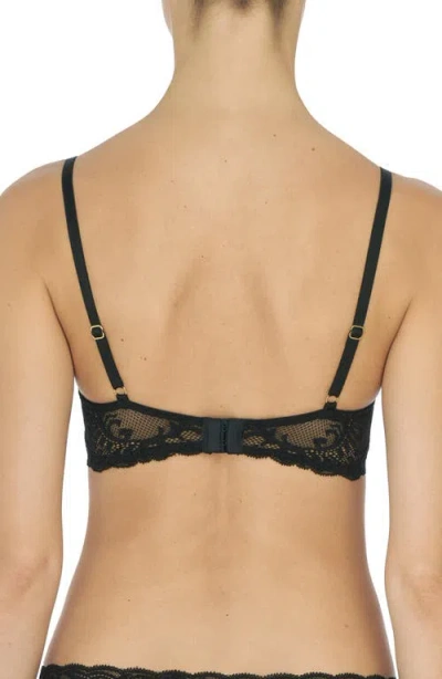 Natori Feathers Lace Plunge Nursing T-shirt Bra In Black