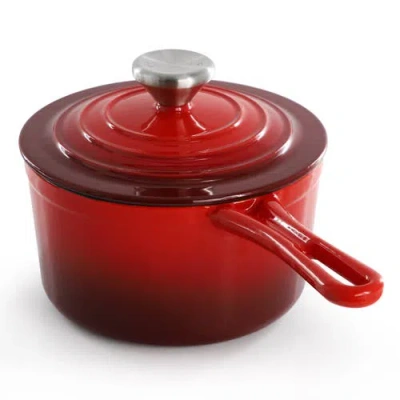 Megachef 2 Quart Enameled Cast Iron Sauce Pan In Multi