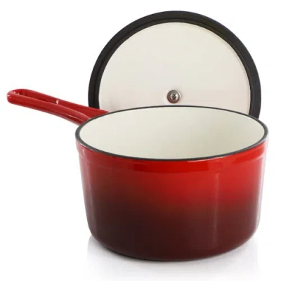 Megachef 2 Quart Enameled Cast Iron Sauce Pan In Multi
