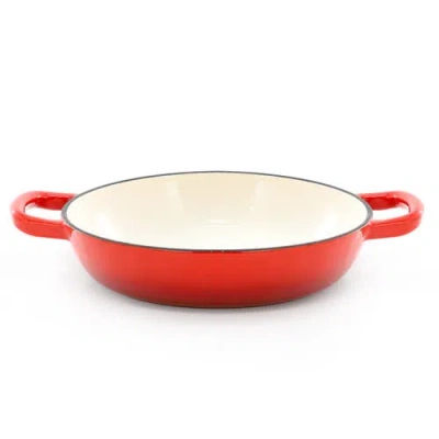 Megachef 6 Quart Enameled Cast Iron Bread Pot In Red With Baking Mat In Red