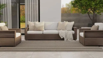 Mad Mats Vertical Stripe Rug In Multi