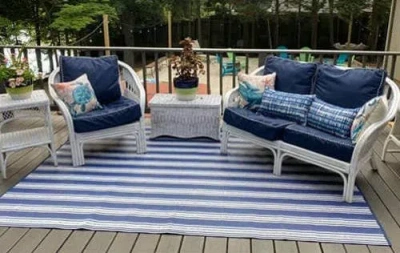 Mad Mats Vertical Stripe Rug In Multi