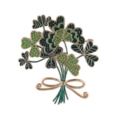 Hallmark Four Leaf Clover Bouquet Pin In Pattern