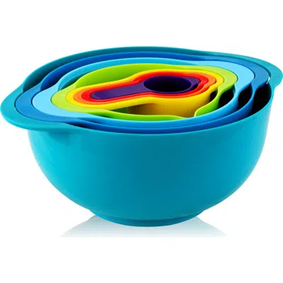 Megachef Multipurpose Stackable Mixing Bowl And Measuring Cup Set In Multi