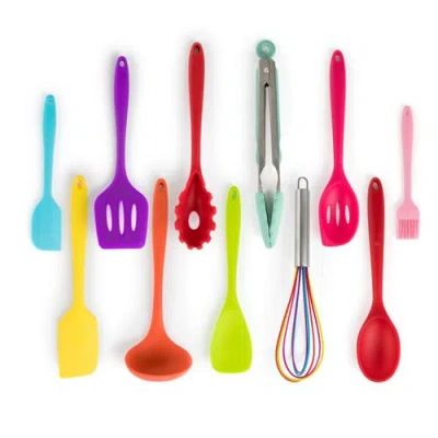 Megachef Set Of 12 Silicone Cooking Tools In Multi
