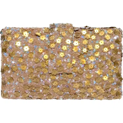 Simitri Floral Sequin Kitsch Clutch In Multi