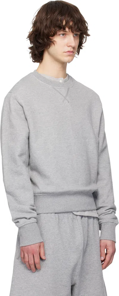 Entire Studios Crewneck Pullover Sweatshirt In Gray