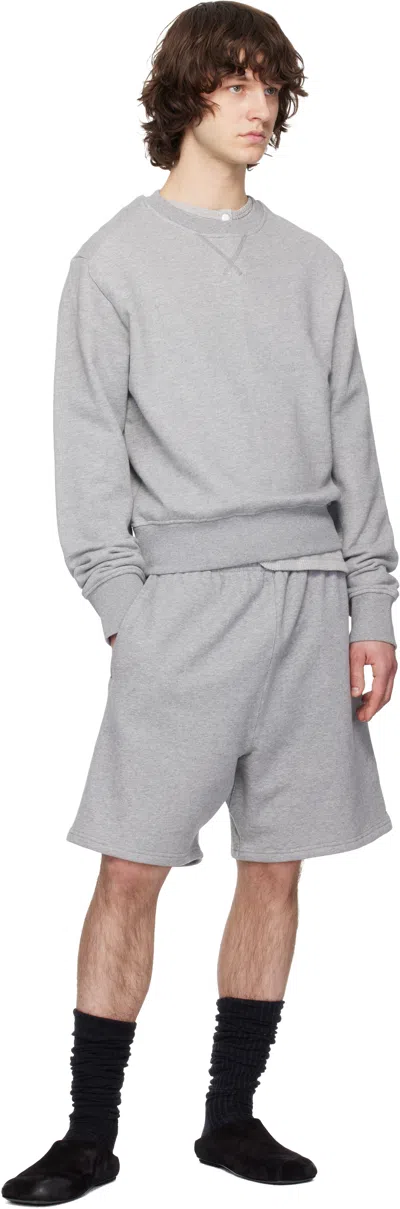 Entire Studios Crewneck Pullover Sweatshirt In Gray