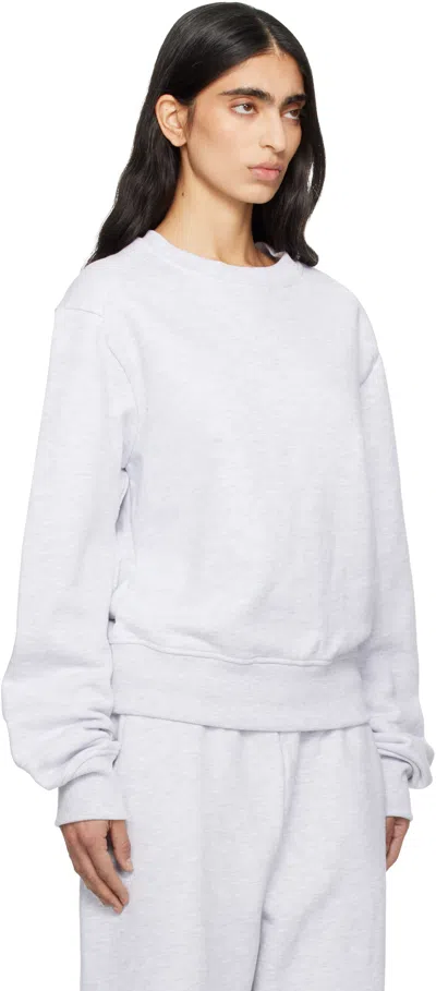 Entire Studios Gray Pod Crew Sweatshirt In White