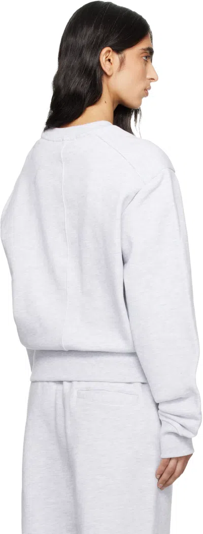 Entire Studios Gray Pod Crew Sweatshirt In White