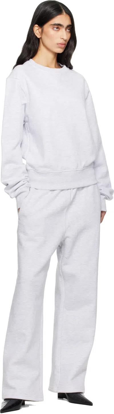 Entire Studios Gray Pod Crew Sweatshirt In White