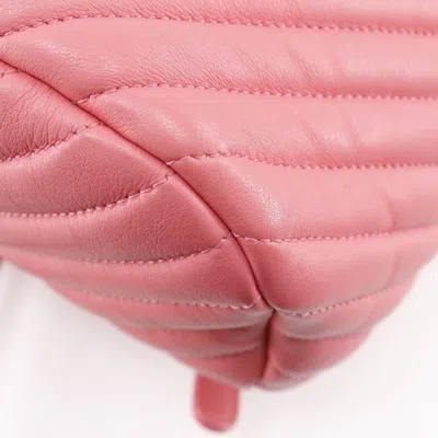 Pre-owned Chanel Pink Leather Backpack ()
