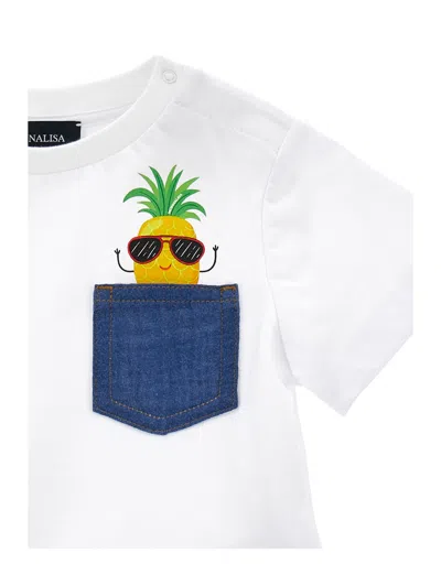 Monnalisa Pineapple T-shirt Set In Multi