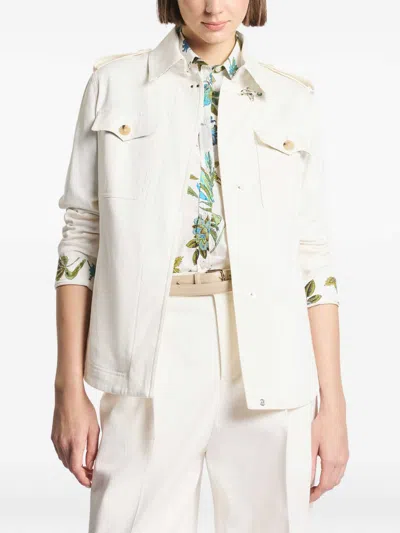 Fay White Collared Jacket In White