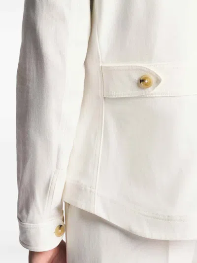 Fay White Collared Jacket In White