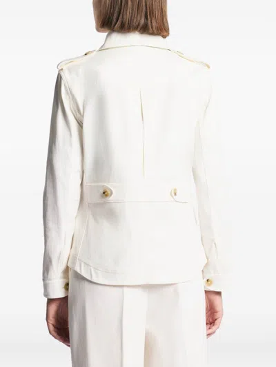 Fay White Collared Jacket In White