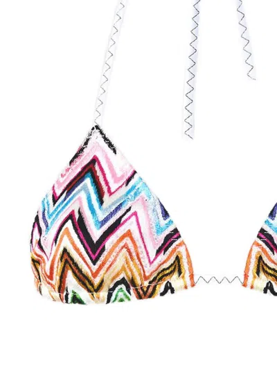 Missoni Multicolor Bikini With Adjustable Tie Closure And All-over Zigzag Motif In Viscose Blend Woman In Multi