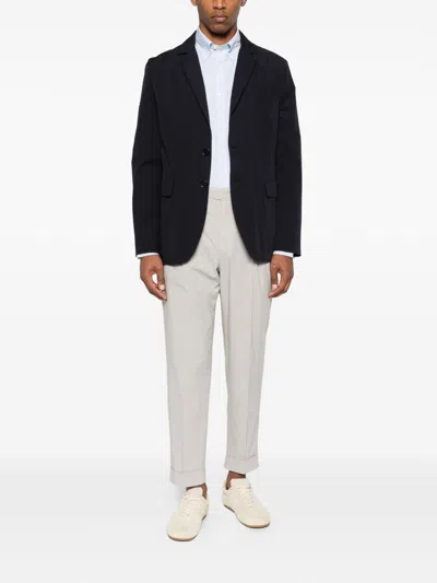 Aspesi Single-breasted Suit Jacket In Blue