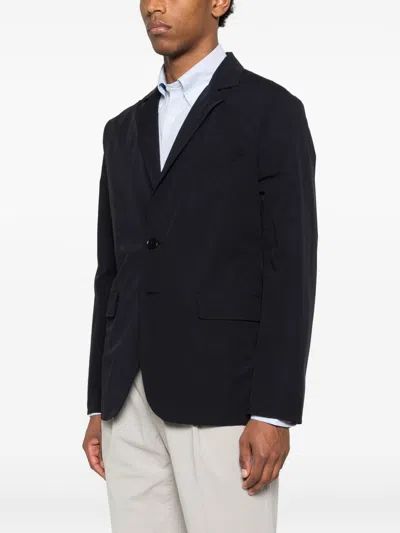 Aspesi Single-breasted Suit Jacket In Blue