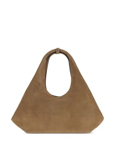 Coperni Top Handle Folded Shoulder Bag In Brown