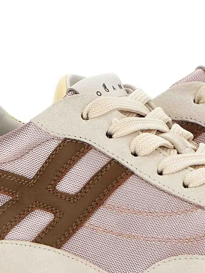 Hogan Athletic Suede And Technical Fabric Sneakers In White