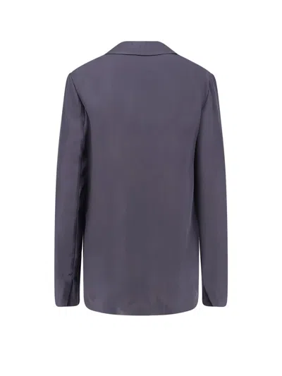 Alysi Double-breasted Silk Blazer In Multi