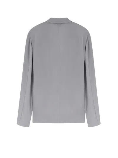 Alysi Single-button Lapel Blazer In Gray