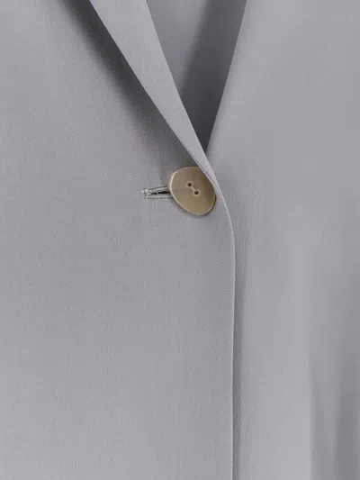 Alysi Single-button Lapel Blazer In Gray