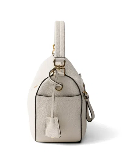 Prada Small Leather Bag In Neutral