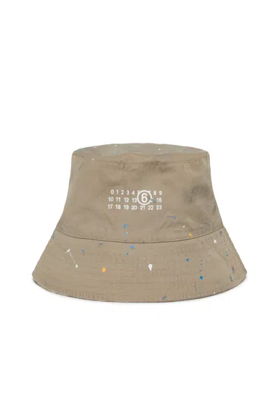 Mm6 Maison Margiela Bucket Hat With Logo In Multi