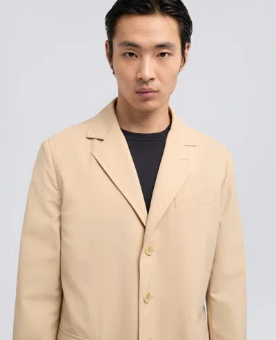 Aspesi Comfort Wool-polyester Blazer In Brown