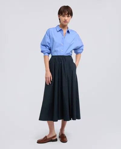 Aspesi Buttoned Poplin Shirt In Blue
