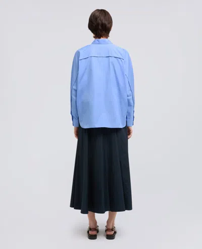 Aspesi Buttoned Poplin Shirt In Blue