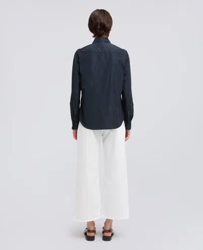 Aspesi Unlined Shirt Jacket In Technical Polyester In Blue