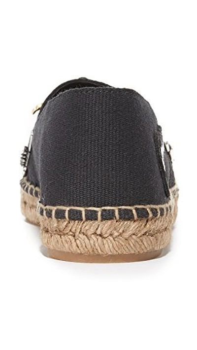 Marc Jacobs Sienna Embellished Appliquéd Canvas Espadrilles In Black Multi