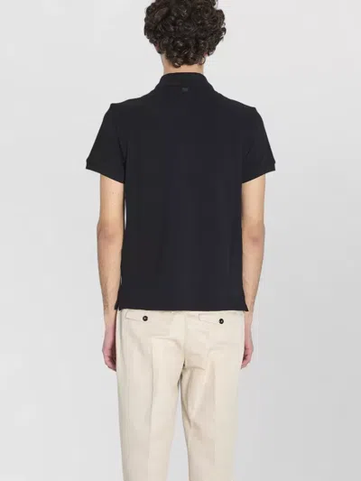 Ami Alexandre Mattiussi Black Polo Shirt With Ami De Coeur Logo Embroidered On The Front In Cotton Man In Multi