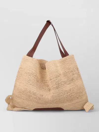 Hereu Cador Shoulder Bag Rectangular Woven Handles