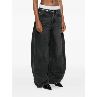 Alexander Wang Belt-loop Belted Jeans In Black