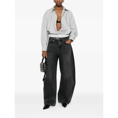 Alexander Wang Belt-loop Belted Jeans In Black
