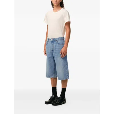 Ami Alexandre Mattiussi Large Fit Bermuda Shorts 14 Bleu Used In Blue